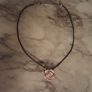 Purple Rose Necklace
